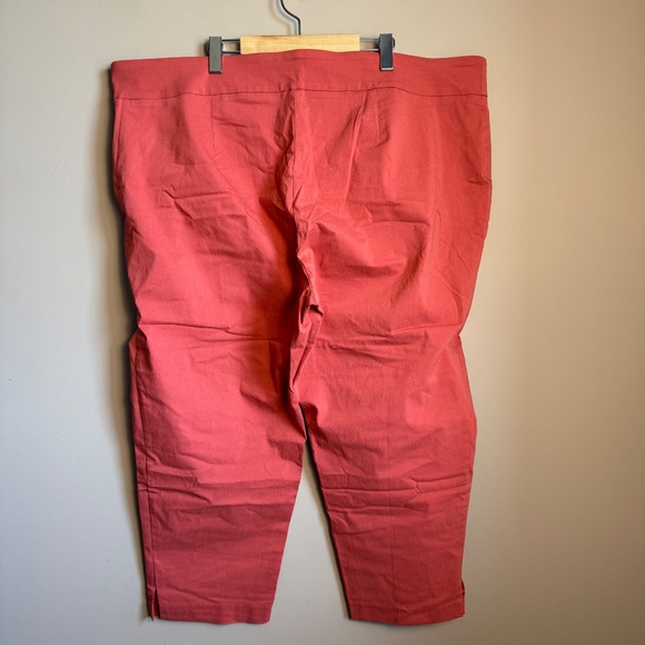Terra & Sky Womens Pull On Stretchy Casual Dress Trouser Pant Coral 3X Office - Picture 3 of 11
